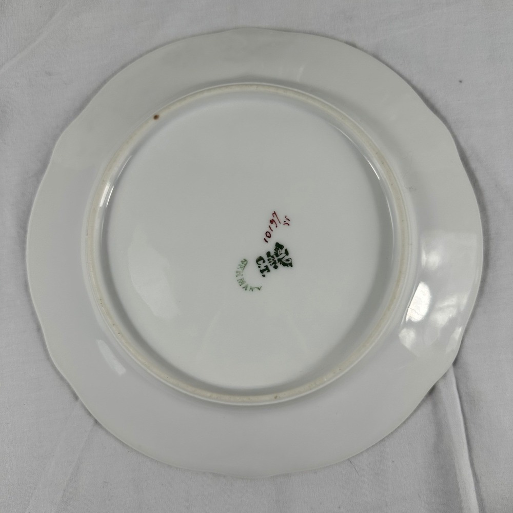 ANTQ Carl Tielsch CT Altwasser Germany Porcelain Plates Purple Violets 4 set 8" - Picture 14 of 16